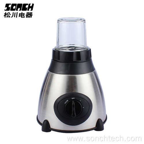 Electric Blender stainless steel housing with glass bottle